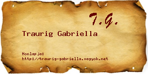 Traurig Gabriella névjegykártya