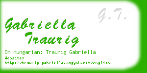 gabriella traurig business card